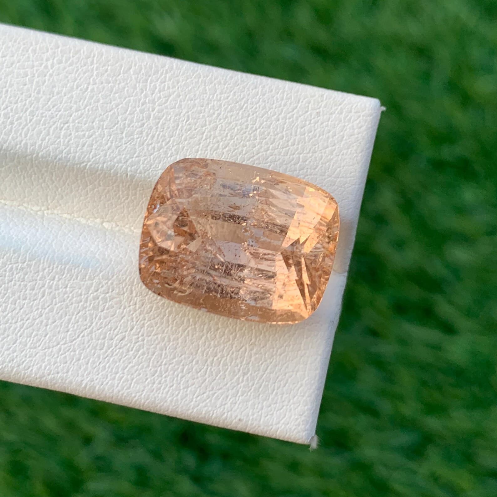 Imperial Topaz 17.9ct Cushion Cut, natural yellow / gold topaz from Pakistan