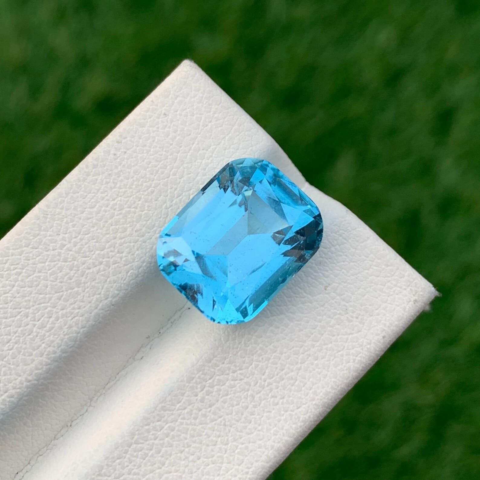 Sky Blue Topaz 11.22ct Cushion Cut, natural blue topaz from Pakistan