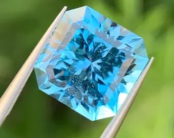 Sky Blue Topaz 13.22ct Radiant Cut