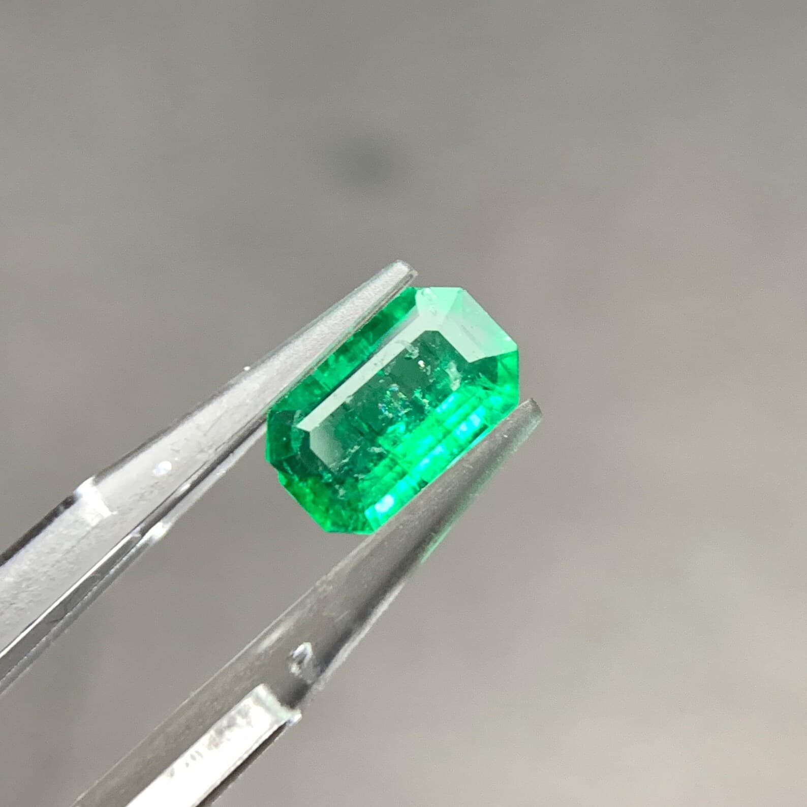 Swat Emerald 0.76ct Emerald Cut, natural green emerald from Swat Valley, Pakistan