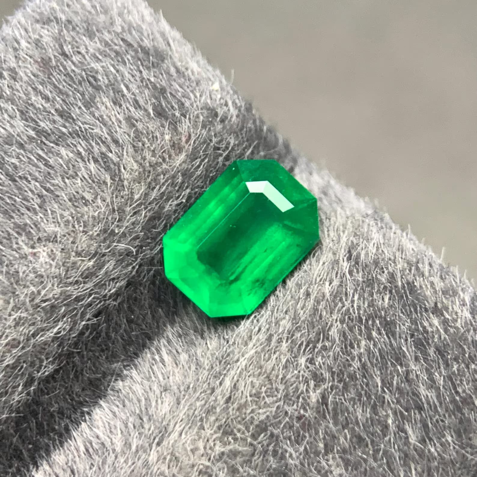 Swat Emerald 1.2ct Emerald Cut, natural green emerald from Swat Valley, Pakistan