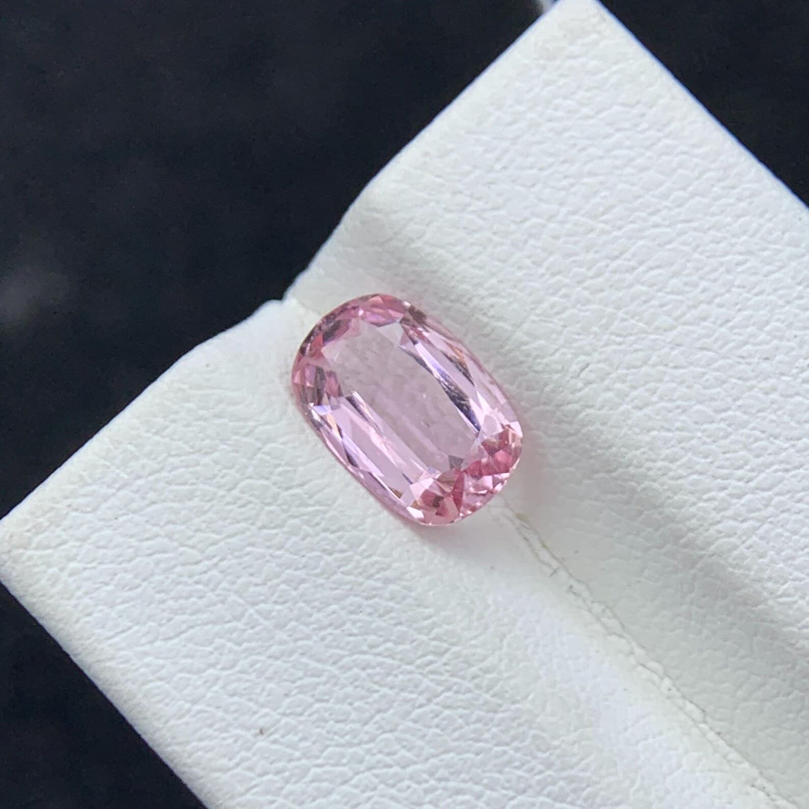 Pink Topaz 2ct Cushion Cut, natural pink topaz from Pakistan
