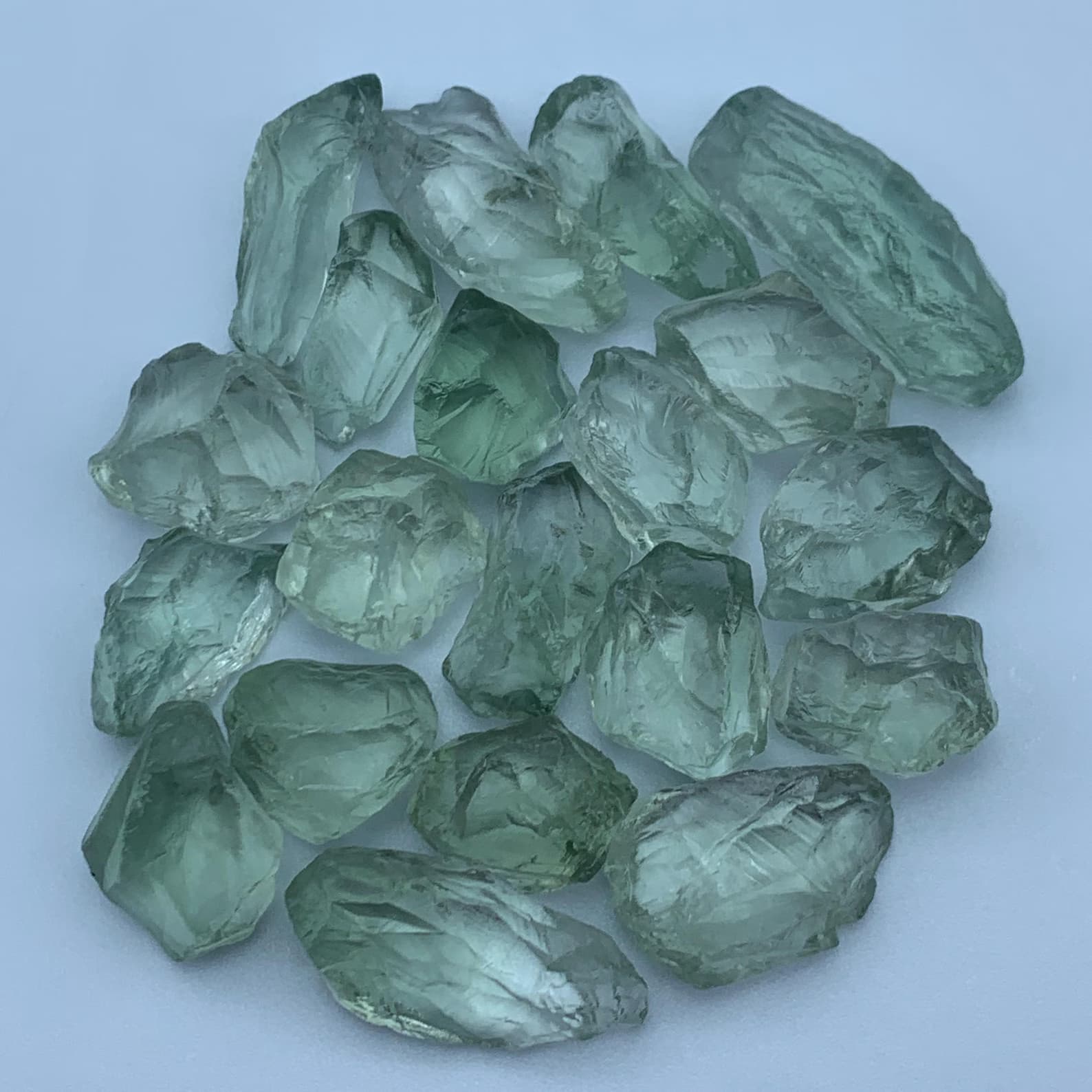 Prasiolite (Green Amethyst) 75.9g Parcel, natural green amethyst from Pakistan