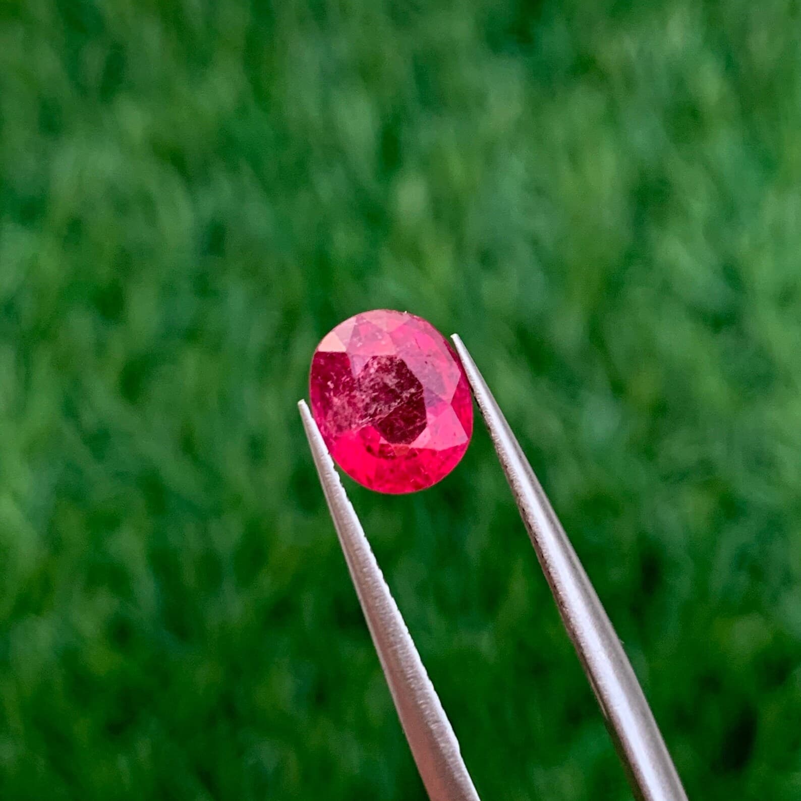 Rubellite Tourmaline 1.75ct Oval Cut, natural red tourmaline from Pakistan