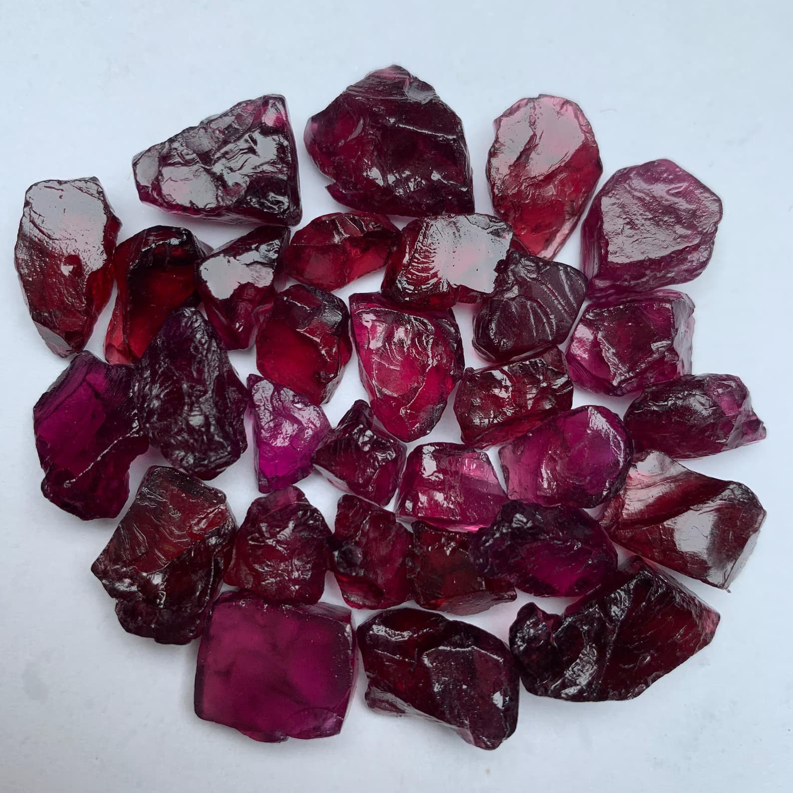 Rhodolite Garnet 43.7g Parcel, natural red garnet from Pakistan