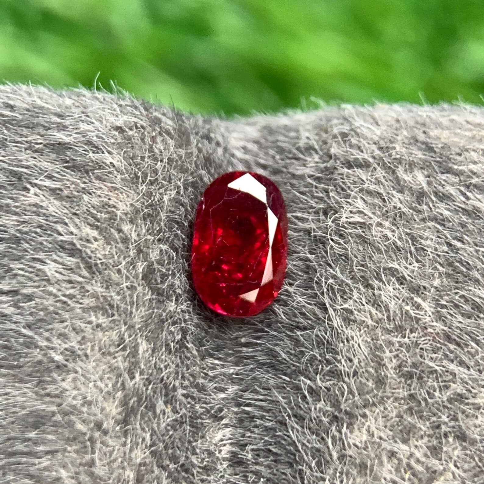 Ruby 0.55ct Oval Cut, natural red ruby from Pakistan