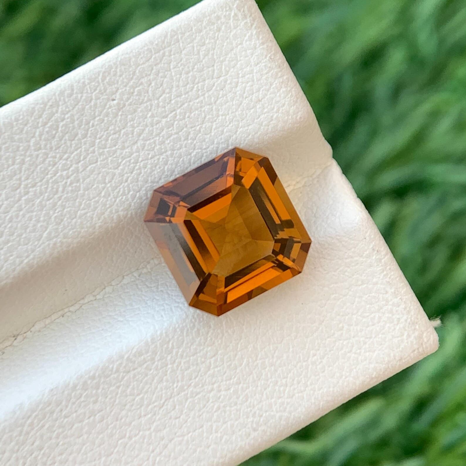 Honey Citrine 4.47ct Asscher Cut, natural yellow / gold citrine from Pakistan