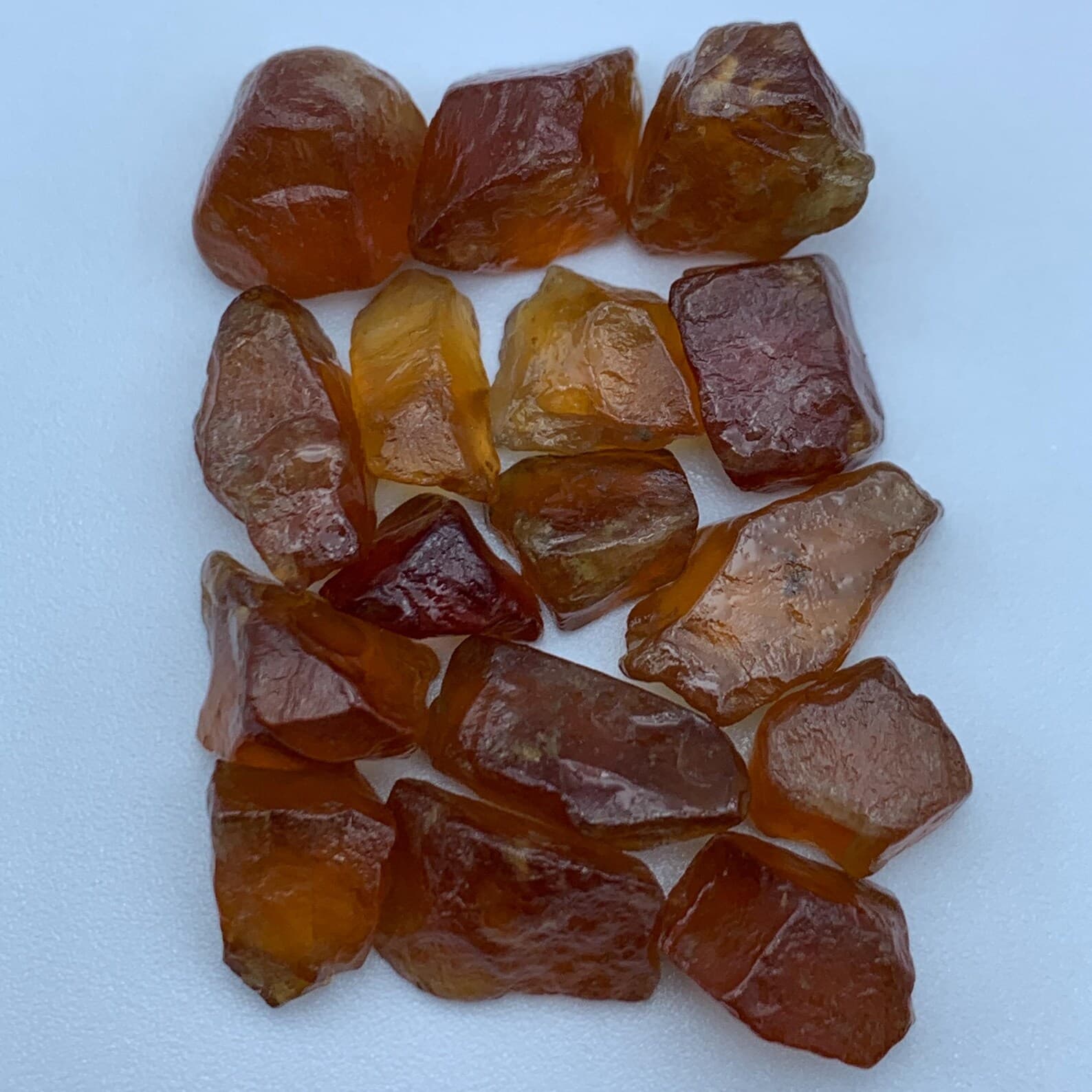 Hessonite Garnet 21.4g Parcel, natural orange garnet from Pakistan