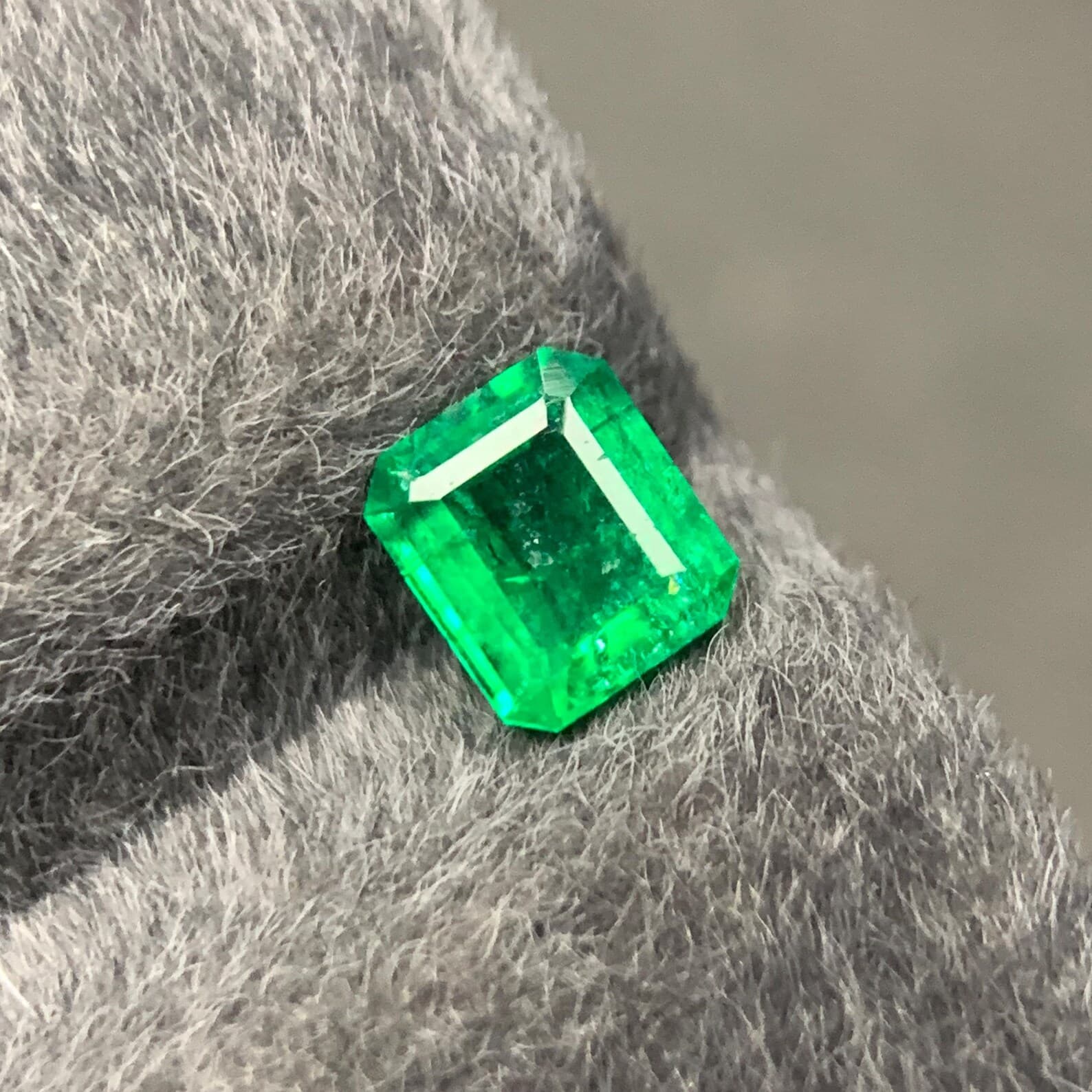 Swat Emerald 0.63ct Emerald Cut, natural green emerald from Swat Valley, Pakistan