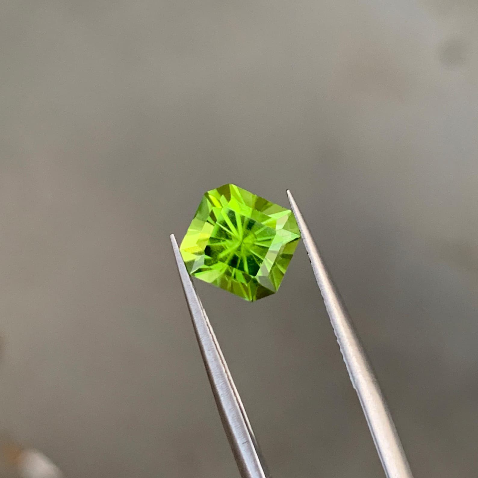Peridot 3.4ct Emerald Cut, natural green peridot from Pakistan