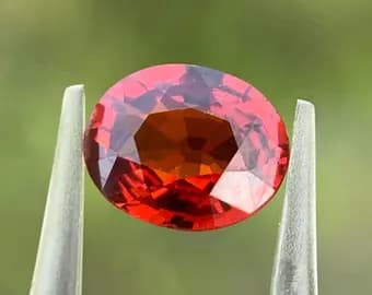 Spessartine Garnet 1.35ct Oval Cut, natural orange garnet from Pakistan