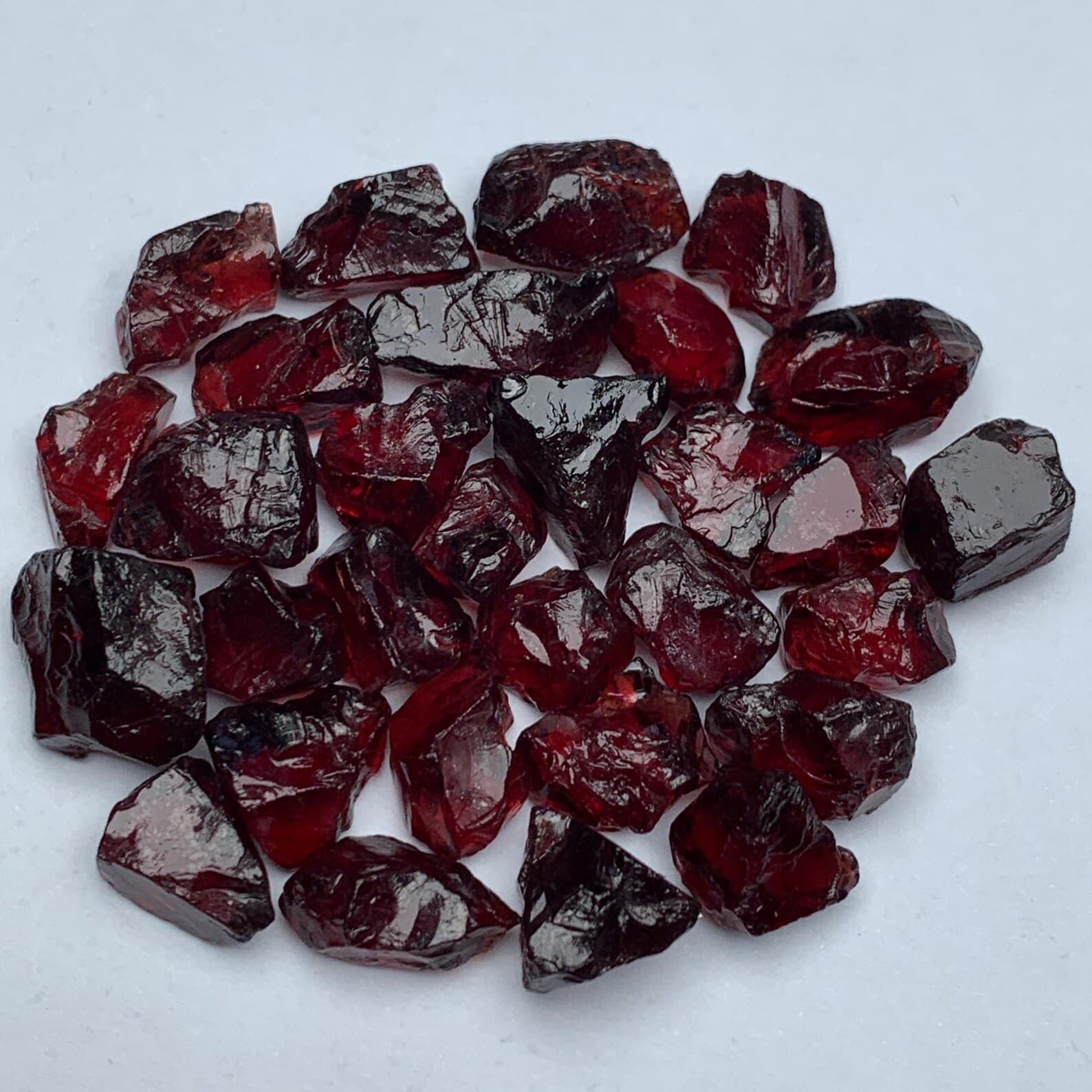 Rhodolite Garnet 44.28g Parcel, natural red garnet from Pakistan