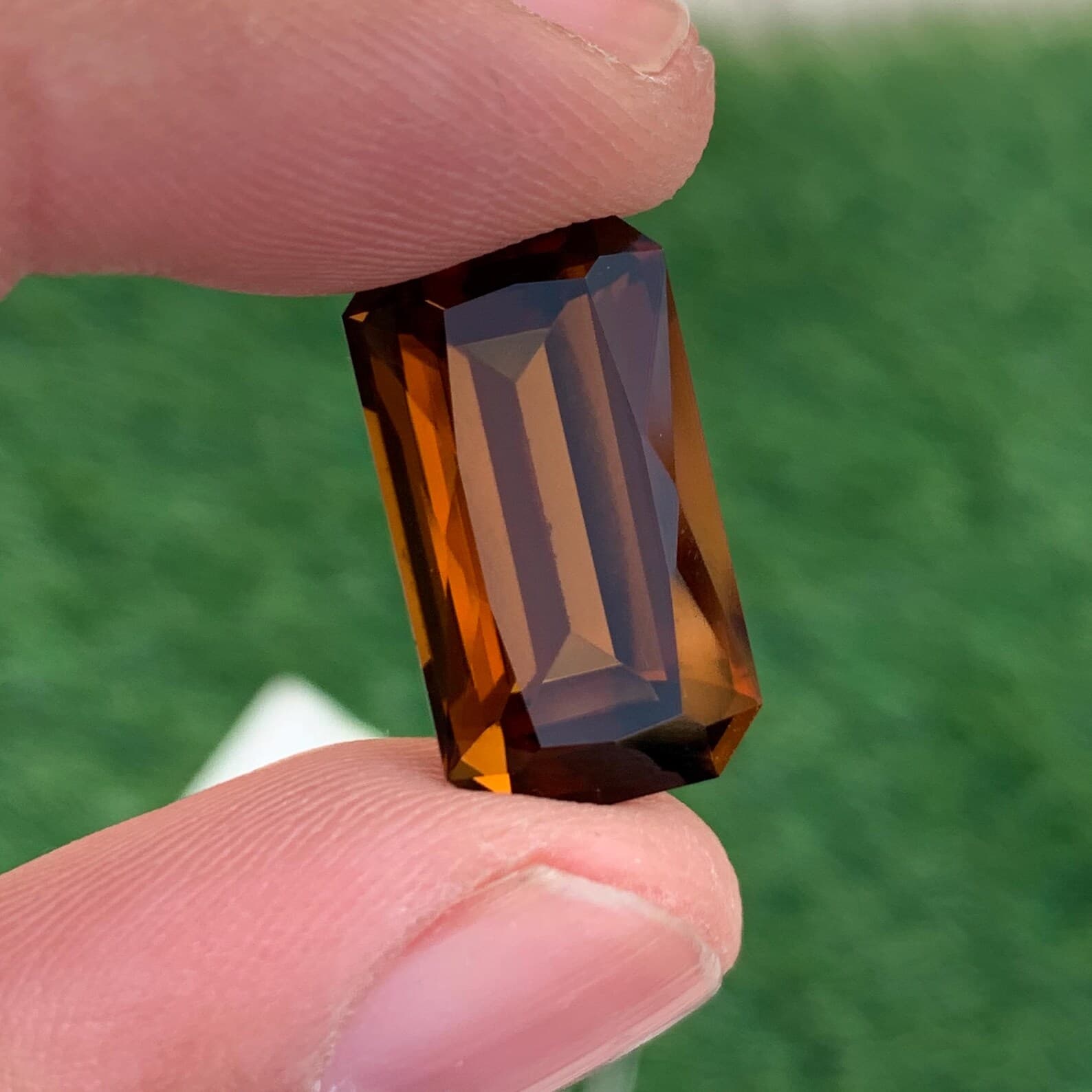 Honey Citrine 16.2ct Radiant Cut, natural yellow / gold citrine from Pakistan