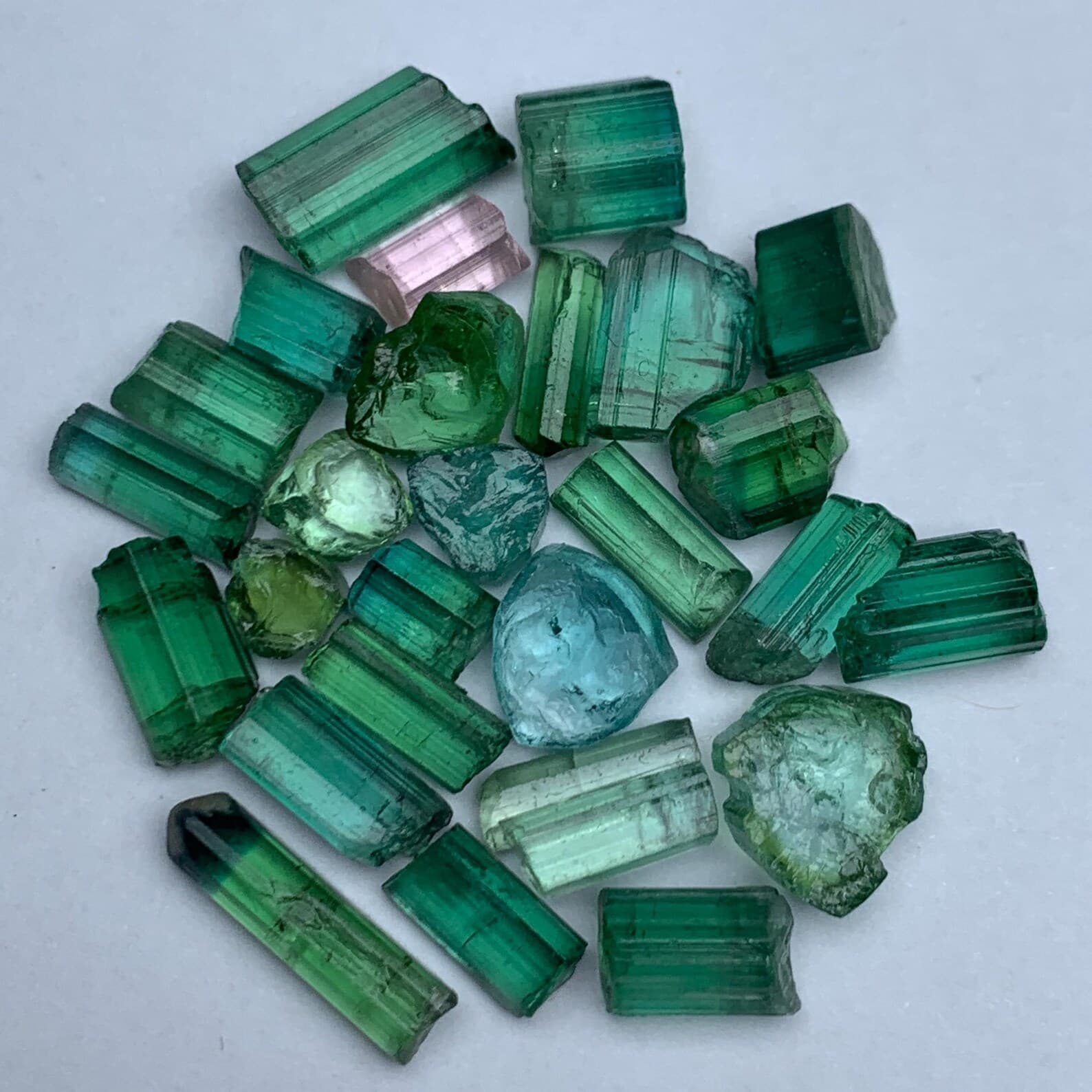 Tourmaline 14.05g Rough Crystal, natural mixed tourmaline from Pakistan