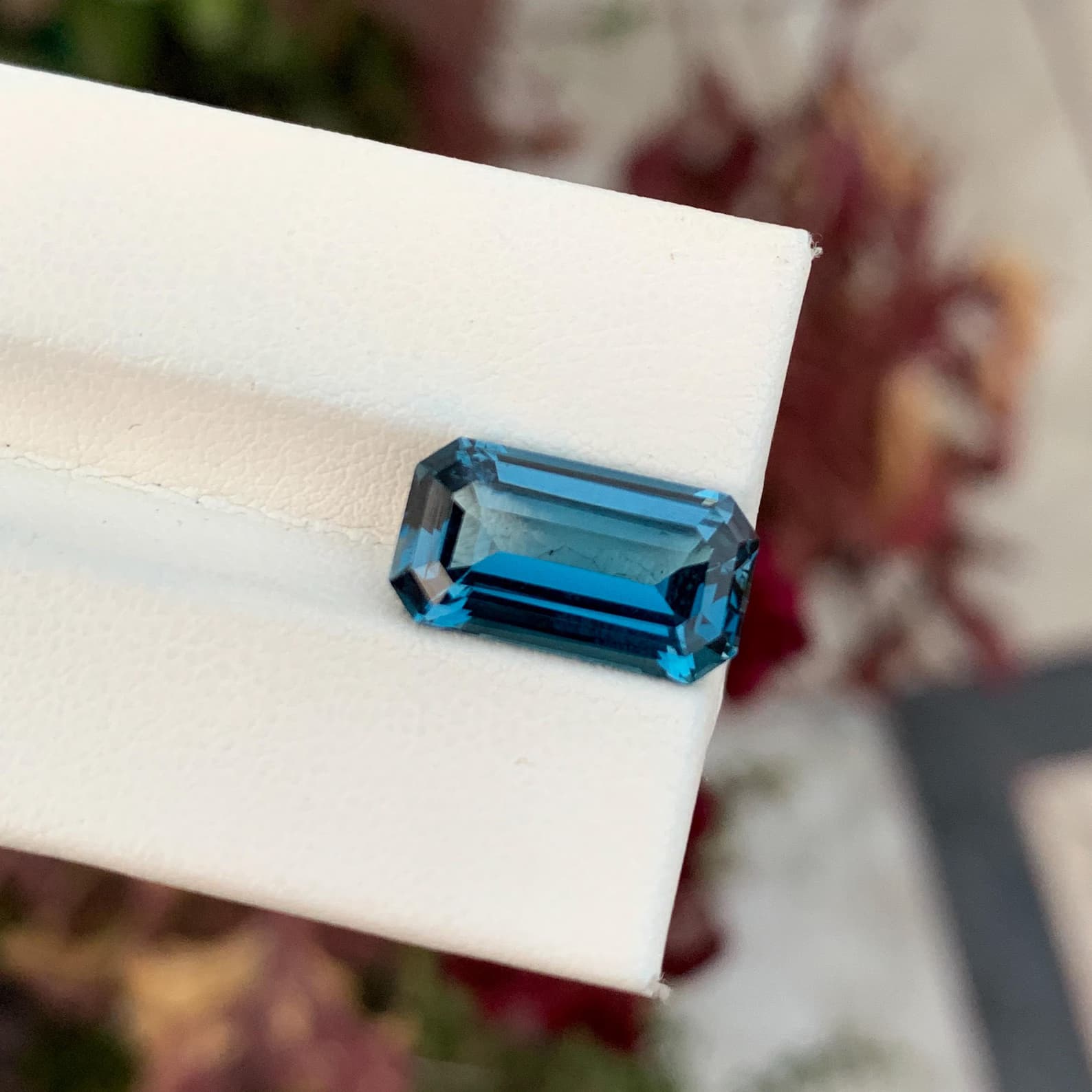London Blue Topaz 6ct Emerald Cut, natural green topaz from Pakistan