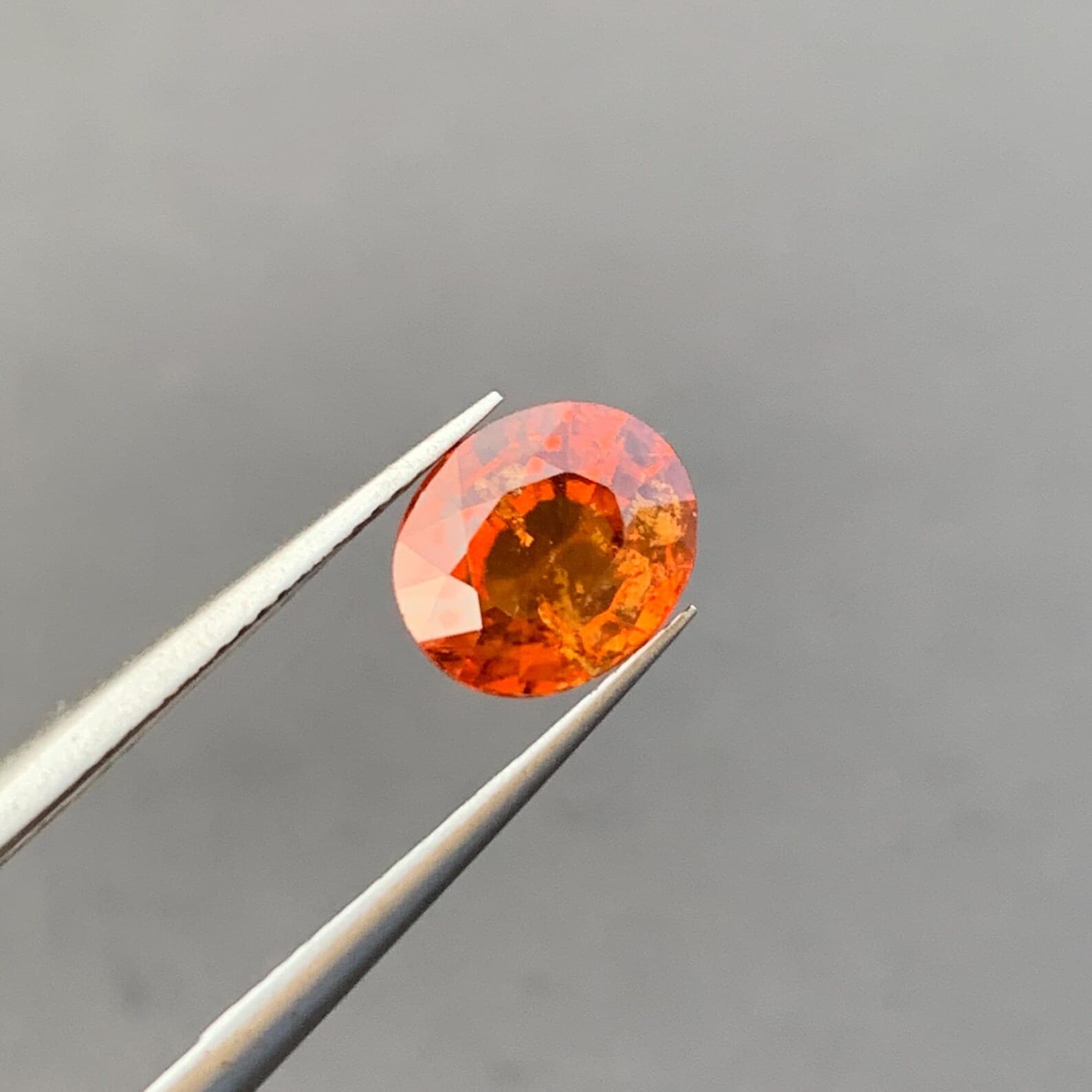 Spessartine Garnet 2.15ct Oval Cut, natural orange garnet from Pakistan